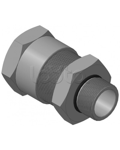 Кабельный ввод с резьбой М32х1,5 мм для открытой прокладки кабеля с проходным диаметром d=20-24 мм Спектрон КВН-24-Н-32х1,5 в Липецке Аксессуары для кабель-канала Pintop.ru