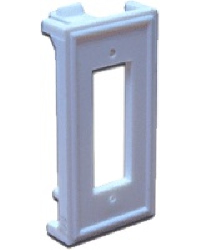 Вставка 22.5х45 для ВО адаптера SC дуплексный, белая LANMASTER LAN-SIP-2SC-WH в Липецке Аксессуары для кабель-канала Pintop.ru