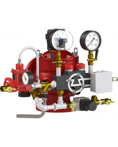 Узел управления спринклерный водозаполненный Спецавтоматика УУ-С100/1,6В-ВФ.О4-01 Прямоточный-100 (с камерой задержки) в Липецке Устройства пуска водяного пожаротушения Pintop.ru