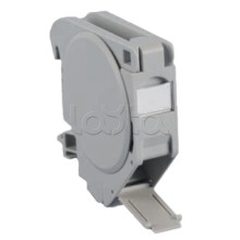 Крепление на DIN-рейку для модулей Keystone Jack c крышками Hyperline FP-IE-DIN-KJ-1A-GY