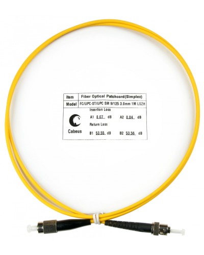 Шнур оптический simplex FC-ST 9/125 sm 1м LSZH Cabeus FOP(s)-9-FC-ST-1m в Липецке Патч-корды оптические Pintop.ru