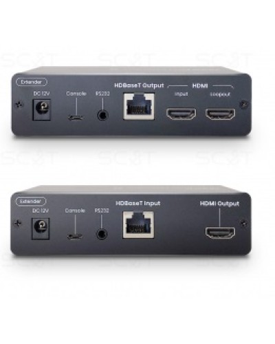 Удлинитель DisplayPort 4K(60Гц), USB, аудио, RS232 по кабелю витой пары(CAT6a) до 100м (HDBaseT) SC&T DP02U-4K6G в Липецке Видеоусилители, Модуляторы, Делители Pintop.ru