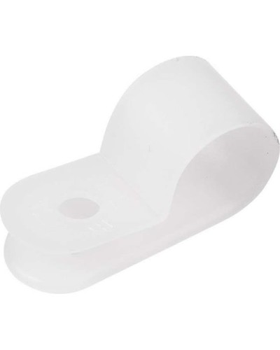 Кабельная скоба под винт 6 мм, белая, упаковка 50 шт. REXANT (07-4406) в Липецке Держатели, клипсы, скобы Pintop.ru