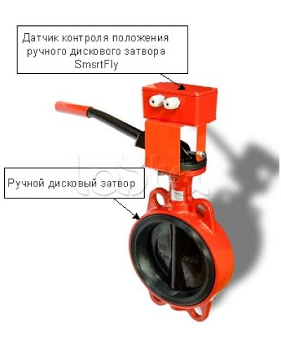 Датчик ручного дискового затвора с интерфейсом С300 Плазма-Т SmartFly-С300 в Липецке Устройства контроля положения дисковых затворов Pintop.ru