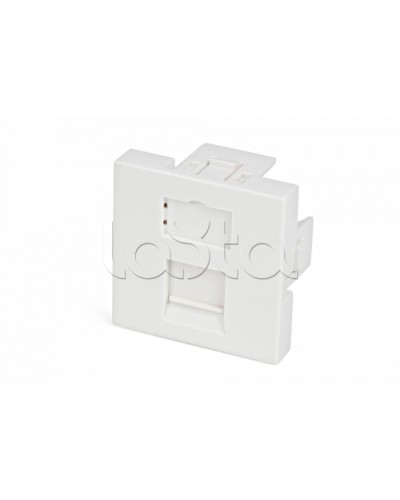 Вставка 45x45 (аналог Mosaic) для 1 модуля формата Keystone Jack, со шторкой Hyperline SIP2-1K-M45-45 в Липецке Модули Keystone Pintop.ru