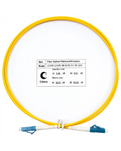 Шнур оптический simplex LC-LC 9/125 sm 1,5м LSZH Cabeus FOP(s)-9-LC-LC-1,5m в Липецке Патч-корды оптические Pintop.ru