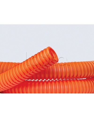 Труба ПНД гибкая гофр. д.25мм, тяжёлая без протяжки, 50м, цвет оранжевый DKC 70525 в Липецке Труба гофрированная Pintop.ru