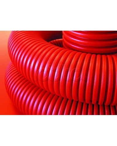 Труба гибкая двустенная для кабельной канализации д.75мм 75 м цвет красный DKC 120975 в Липецке Труба гофрированная Pintop.ru
