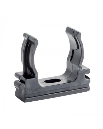 CF32G Держатель (клипса), без галогена, для труб D32мм, цвет чёрный (10шт) Экопласт (41732-10HF-BL) в Липецке Держатели, клипсы, скобы Pintop.ru