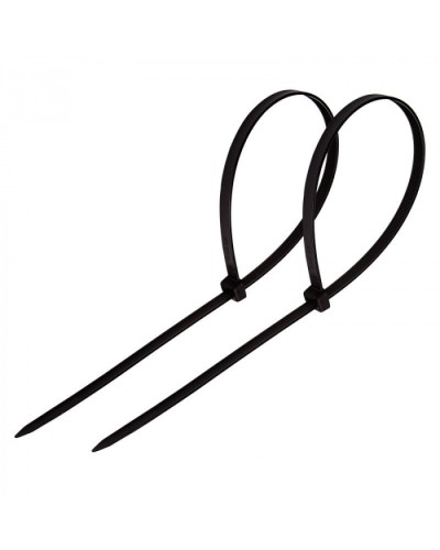 Стяжка нейлоновая неоткрывающаяся, безгалогенная (halogen free) 300x3.6мм, черная (100 шт) в Липецке Стяжки-хомуты Pintop.ru