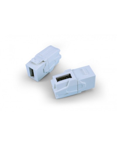 Вставка формата Keystone Jack Hyperline (KJ1-USB-VA2-WH) в Липецке Кроссы оптические Pintop.ru