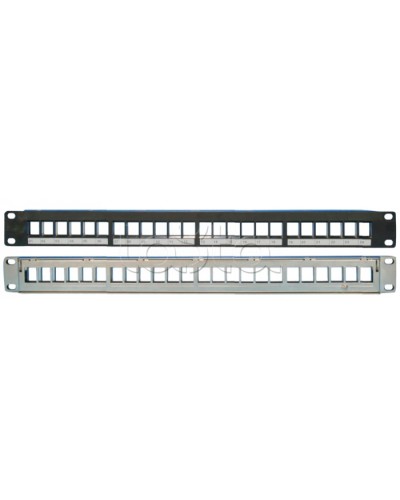Наборная коммутационная панель 19”, 1U, 24 порта UTP/FTP Eurolan (27F-00-24BL) в Липецке Коннекторы Pintop.ru