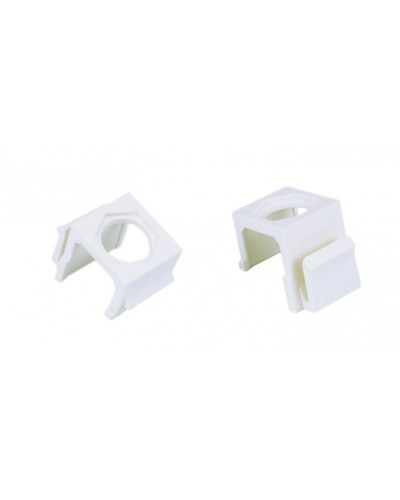 Вставка формата Keystone Jack для коаксиальных разъемов, ROHS, белая Hyperline (KJ1-COAX-WH) в Липецке Кроссы оптические Pintop.ru