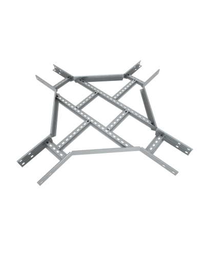 Х-разветвитель лестничный 50х150х1,2 мм Быстрый монтаж HD85 КМ-профиль (LXDS50-150-1.2 HD85) в Липецке Аксессуары для лотков Pintop.ru