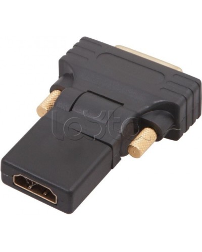 Переходник штекер DVI-D - гнездо HDMI поворотный GOLD (10шт/уп) REXANT 17-6812 в Липецке Проходные адаптеры Pintop.ru