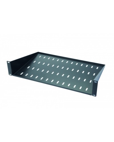 Полка консольная 2U, до 15 кг, глубина 400 мм Eurolan 60A-02-40-11BL в Липецке Полки для шкафов и стоек Pintop.ru