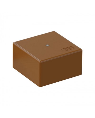 SD3 Коробка распределительная для о/п, для монтажного пистолета 75x75x40мм, (корич.) Экопласт (72932B) в Липецке Распределительные коробки Pintop.ru