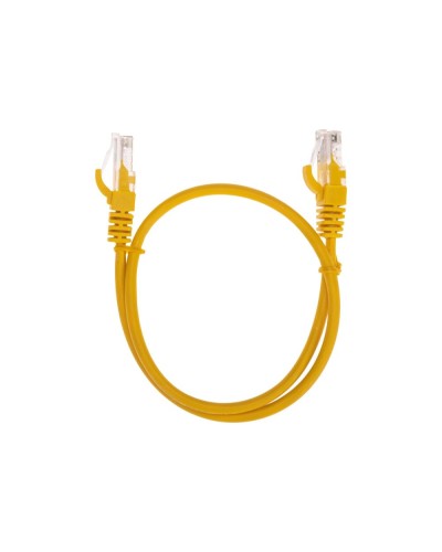 Патч-корд U/UTP, CAT 5e, RJ45-RJ45, 26AWG, LSZH, желтый, 0,5м REXANT 02-0105-05 в Липецке Патчкорды (медные) Pintop.ru