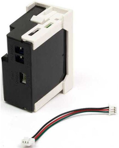 Блок питания для конвертора RJ45-VGA, формата Mosaic, 22.5х45мм, вертикальный, белый LANMASTER LAN-SIP-23VGA/VP-WH в Липецке Электротехническое оборудование Pintop.ru