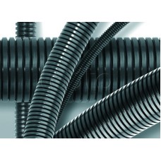 Труба ПА 6 гибкая гофр. д.40мм, ПВ-0, без протяжки, 20м, цвет тёмно-серый DKC 80040