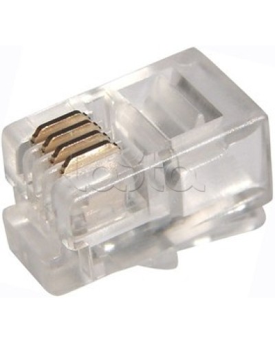 Джек телефонный 6P4C (100шт/уп) PROCONNECT 05-1012-3 в Липецке Коннекторы Pintop.ru