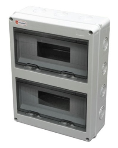 Шкаф настенный, 24 модулей, IP65 Экопласт 46424 в Липецке Боксы для автоматов Pintop.ru