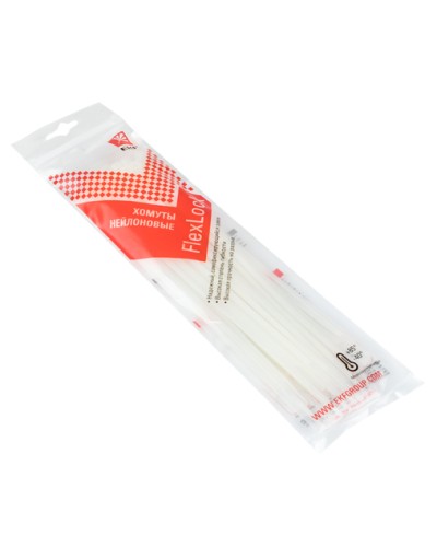 Хомут P6.6 стандартный (б), 3.6x200 (100шт) FlexLock PROxima EKF (plc-fl-ctsw-3.6x200) в Липецке Стяжки-хомуты Pintop.ru