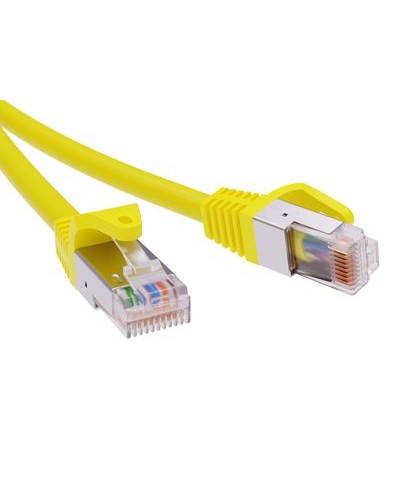Патч-корд экранированный CAT6 F/UTP 4х2, LSZH, желтый, 5м DKC RN6FU4550YL в Липецке Патчкорды (медные) Pintop.ru