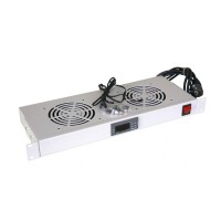 Модуль вентиляторный с термостатом 19" 1U с 2-мя вентиляторами REXANT 04-2604