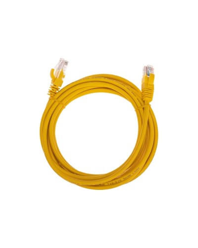Патч-корд U/UTP, CAT 5e, RJ45-RJ45, 26AWG, LSZH, желтый, 3м REXANT 02-0105-3 в Липецке Патчкорды (медные) Pintop.ru