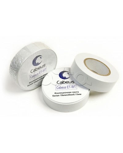 Лента изоляционная (белая) Cabeus ET-WT в Липецке Патч-корды и пигтейлы Pintop.ru