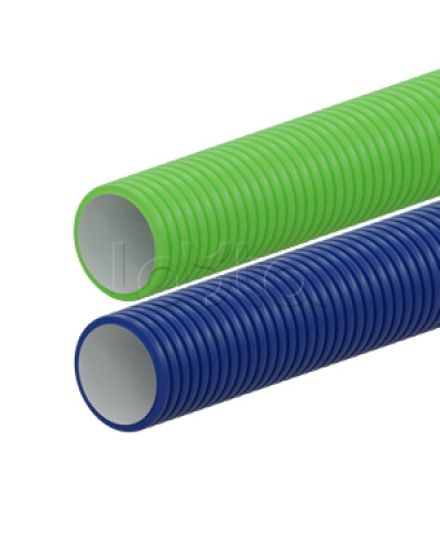 Вентиляционная труба гибкая двустенная для воздуховода (ПНД), антистатическая и антибактериальная D63мм, цвет красный (1шт=50м) Экопласт (803063RD) в Липецке Труба гофрированная Pintop.ru