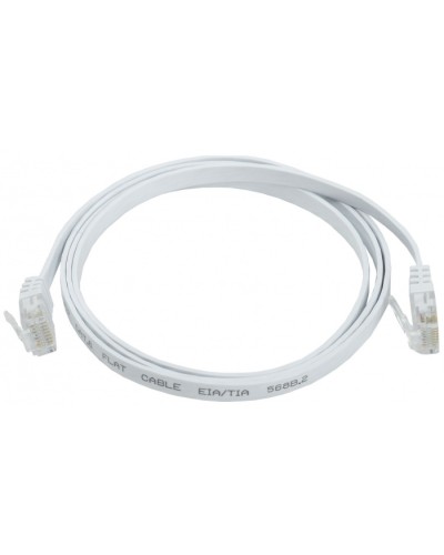 ITK Коммутационный шнур плоский кат.6 UTP 2м белый (PC08-C06U-2M-FL) в Липецке Патч-корды и пигтейлы Pintop.ru