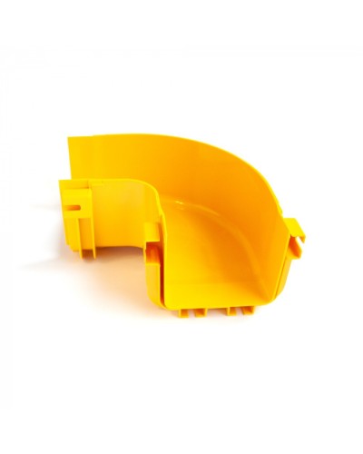 Горизонтальный поворот 90° оптического лотка 120 мм, монтаж без соединителей, желтый LANMASTER (LAN-OT120-HC90/NC) в Липецке Коммутационные изделия Pintop.ru