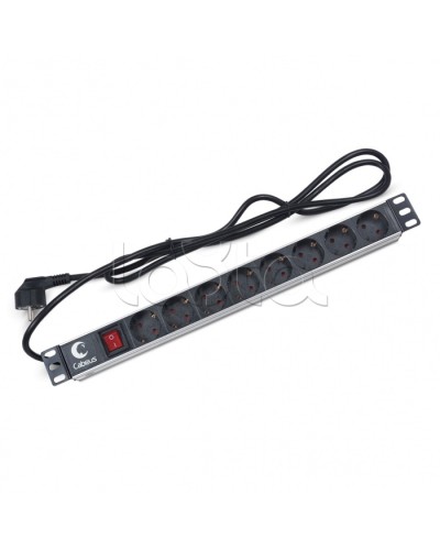 Блок на 8 розеток EU горизонтальный для 19 шкафов Cabeus (PDU-8P-2EU) в Липецке Блоки розеток Pintop.ru