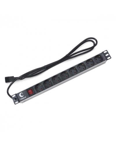 Блок на 8 розеток IEC 320 горизонтальный для 19 шкафов Cabeus (PDU-8P-2IEC) в Липецке Блоки розеток Pintop.ru