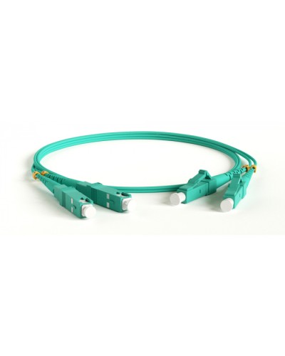 Патч-корд волоконно-оптический Hyperline FC-D2-503-LC/PR-SC/PR-H-30M-LSZH-AQ в Липецке Патч-корды оптические Pintop.ru