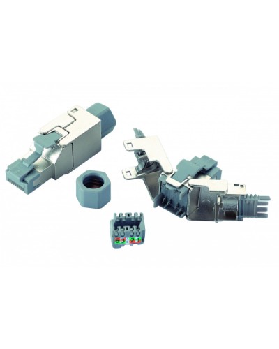 Вилка RJ45 категории 6 FTP для полевой установки Eurolan (13A-F6-03SL) в Липецке Коннекторы и разъемы Pintop.ru