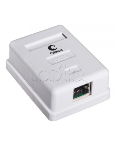 Розетка компьютерная RJ-45(8P8C), категория 5e, экранированная, одинарная, внешняя, Dual IDC(110&Krone type) Cabeus WS-8P8C-Cat.5e-SH-1 в Липецке Розетки компьютерные и телефонные Pintop.ru