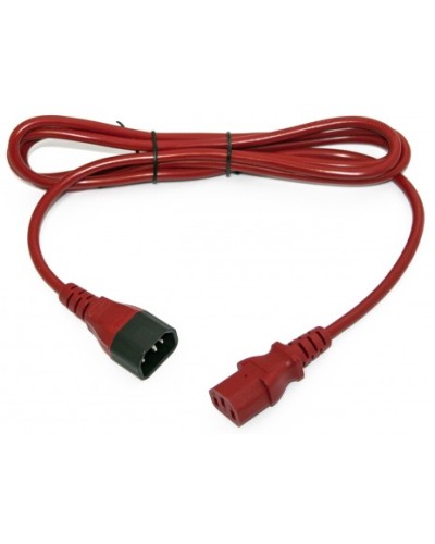 Кабель питания монитор-компьютер Hyperline PWC-IEC13-IEC14-3.0-RD в Липецке Патч-корды и пигтейлы Pintop.ru