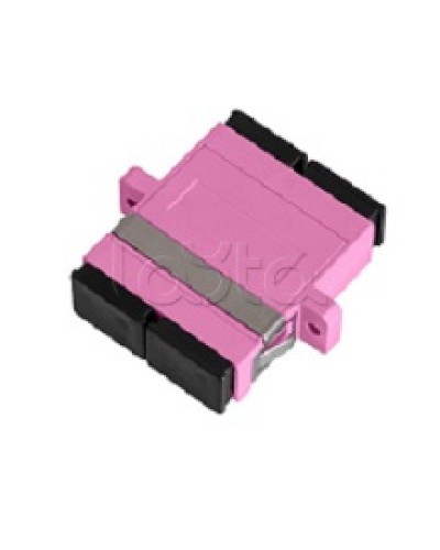 Адаптер NIKOMAX волоконно-оптический, соединительный, многомодовый, стандарта OM4, SC/UPC-SC/UPC, двойной, пластиковый, без шторки, с фланцами, маджента, уп-ка 2шт. NIKOMAX (NMF-OA2M4-FN-SCU-SCU-MG-2) в Липецке Проходные адаптеры и розетки оптические 