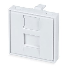 Вставка 45x45 (Mosaic) для 1 модуля формата Keystone Jack (FP-45-1M) Пожтехкабель СКС (202-031) (аналог Mosaic)