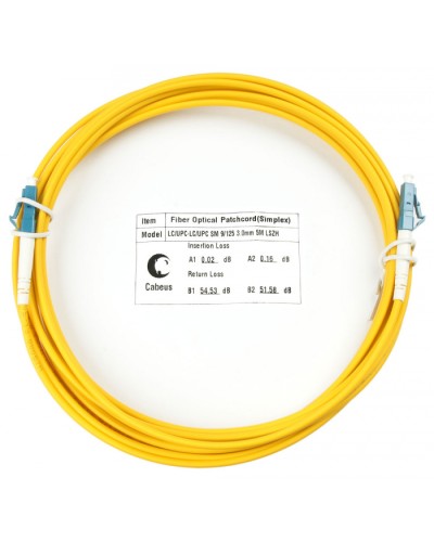 Шнур оптический simplex LC-LC 9/125 SM 10 м LSZH Cabeus FOP(s)-9-LC-LC-10M в Липецке Патч-корды оптические Pintop.ru