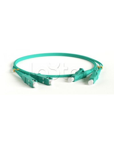 Патч-корд волоконно-оптический Hyperline FC-D2-503-LC/PR-SC/PR-H-15M-LSZH-AQ в Липецке Патч-корды оптические Pintop.ru