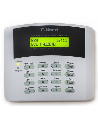 Клавиатура C.Nord K16-LCD в Липецке Приемно-контрольные приборы Pintop.ru