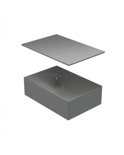BOX/6-8 Металлическая коробка с крышкой для заливки в пол 249,6х167,6х75мм Экопласт (70161) в Липецке Распределительные коробки Pintop.ru