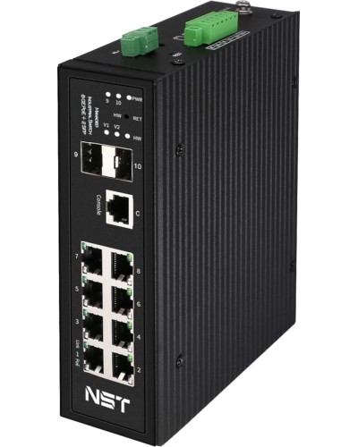 Промышленный управляемый (L2+) HiPoE коммутатор NST NS-SW-8G2G-PL/IM в Липецке Коммутаторы Pintop.ru
