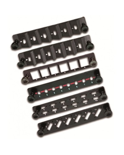 Панель адаптерная на 6 ST/FC адаптеров с угловой установкой для кросса LAN-FOB10-1P LANMASTER LAN-FP10-6ST/A в Липецке Аксессуары для стоек и шкафов Pintop.ru