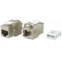 Вставка Keystone Jack RJ-45(8P8C) Hyperline KJ8-8P8C-C6A-180-TLS-SH-F-WH