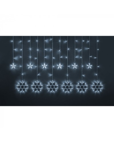 Гирлянда Navigator 95 121 NGF-D032-02 (бахрома звезды и снежинки CW 2.5*1м IP20) в Липецке Источники света(Лампы) Pintop.ru